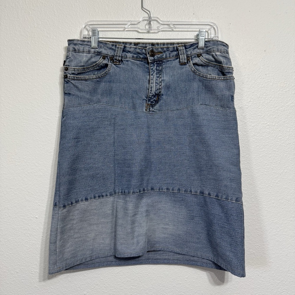 Etoile Bleu Light Wash‎ Denim Short Skirt Womens Size 10 Y2K